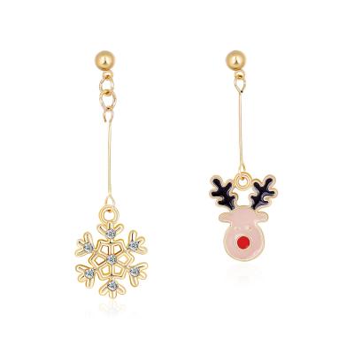 China New CLARMER Christmas Earrings 2021 CLASSIC European and American Fashion Dripping Santa Earrings for Woman and Girls for sale