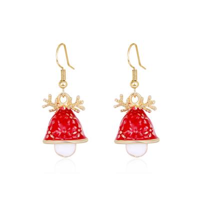 China 2021 CLASSIC Christmas Mouse Earrings With Enamel Cute Christmas Elk Earrings Different Lengths Stud Earrings For Woman for sale