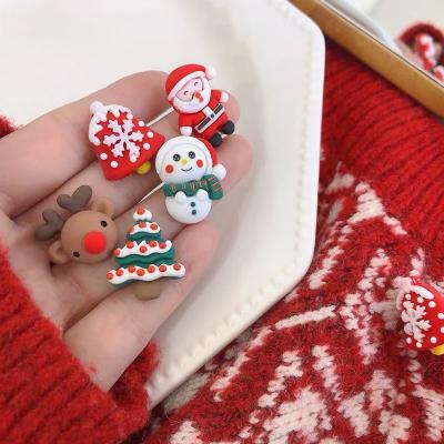 China CLASSIC Silver Series Christmas S925 Santa Claus Cute Love Elk Winter Hot Winter Holiday Stud Earrings For Woman for sale