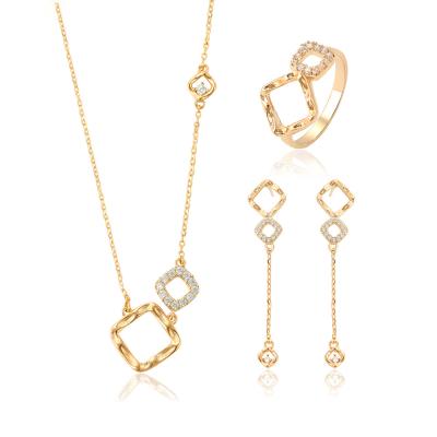 China Casual / Sporty Gold Jewelry Designs With Graceful Prices Gold Filled Women Jewelry Set for sale