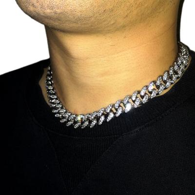 China Wholesale Hip Hop Fashion Hip Hop Jewelry Iced Out Cuban Link Chains Mens Necklace for sale