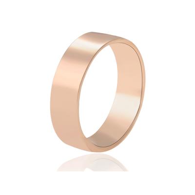 China CLASSIC Rose Gold Eternity Ring Classic style rose gold gilt flat woman's ring for sale