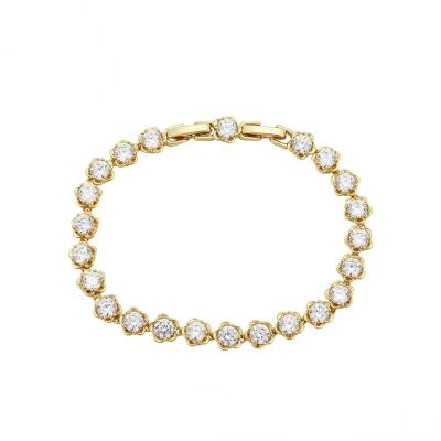 China New Trendy fashion 14K gold Ins style 100 collocation ornaments diamond-inlaid lady bracelet for sale