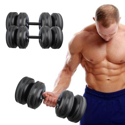 China New 2022 Adjustable Dumbbell Dumbbell Man Women Bodybuilding Water Filled Barbell Rubber Covered Home Gym Weighs Travel Dumbbells Set Fitness Equipment for sale