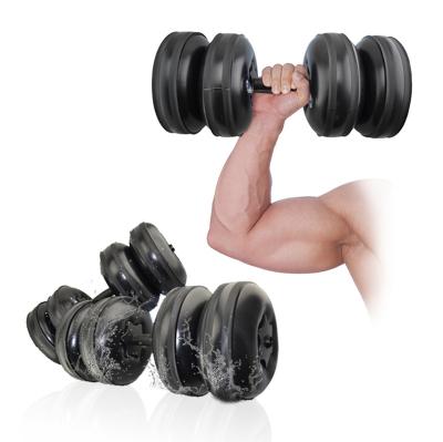 China 2019 Weight 10kg 20kg Plastic Dumbbell Sets Portable Adjustable Weight Lifting Water Filled Dumbbell for sale