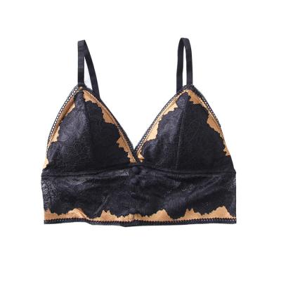 China Hot selling European and American style sexy lace underwear breathable new body shaping woman seamless bra for sale