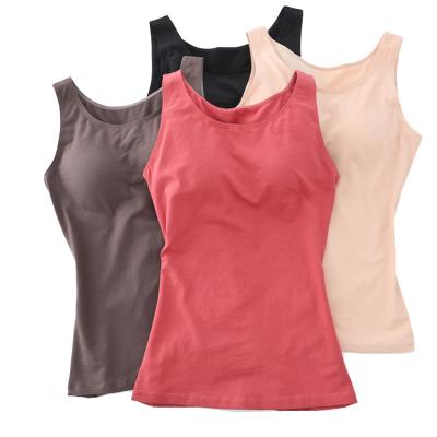 China Wholesale Brand New Breathable Comfortable Basic Cotton Sleeveless Sexy Gym Vest Ladies for sale