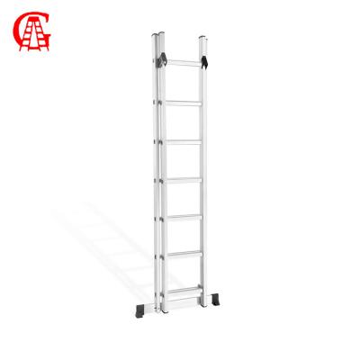 China Folding Ladders Height Adjustable 2 Section Extension Ladder Combination Universal Folding Step Ladder for sale