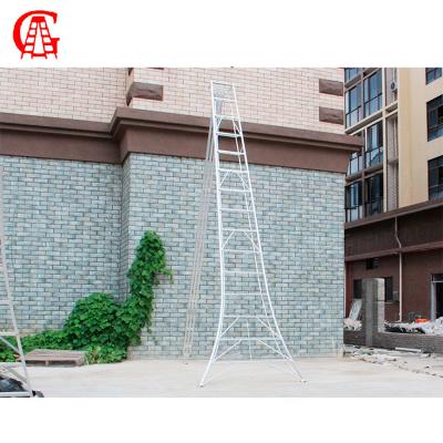 China Folding Ladders Household Agricultural Garden Welding Aluminum Step Ladder With Nature Color for sale