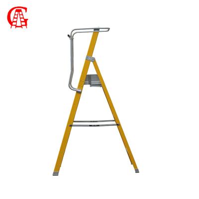 China Folding Ladders Solid 5 Step Fiberglass Ladder With Great Stability for sale