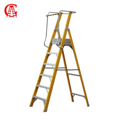 China Folding Ladders 6 Steps Universal Ladder Aluminum Folding Easy Motion Fiberglass Ladder for sale