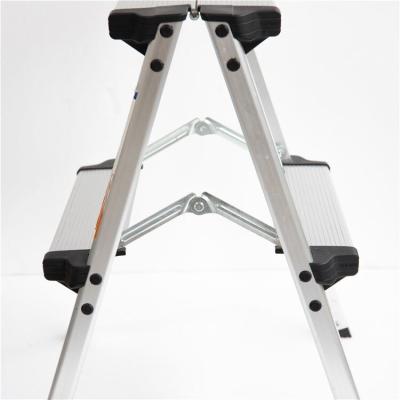 China Folding Ladders Aluminum Two Step Stool Wide Ladder for sale