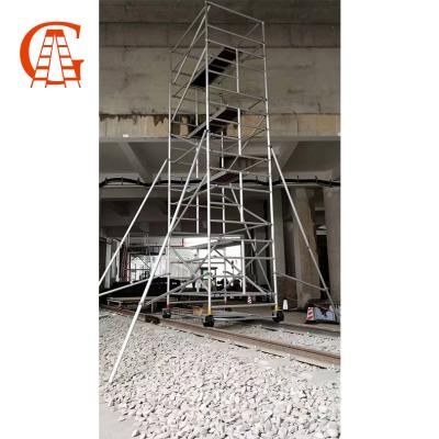 China Modern Customized Height Mobile Scaffolding Scaffolding With Wheels Aluminum Construction Scaffolding for sale