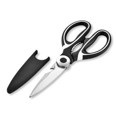 China Home Multifunctional Kitchen Stainless Steel Kitchen Scissors With Double Color Handle for sale