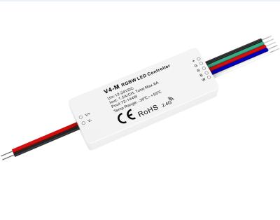 China Use for RGBW color LED strip. Mini RF LED Controller with 4 Channel Constant Voltage 2.4G RGBW for sale