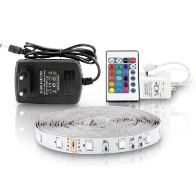 China Home Decoration Lamp 5M 300Leds Non-waterproof RGB Led Strip Light 3528 DC12V 60Leds/M for sale