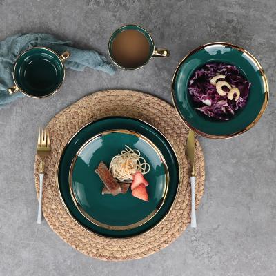 China Viable Top Selling Dish Sets Restaurant Porcelain Ceramic Tableware Dinnerware Dish for sale