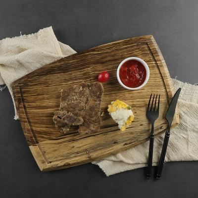 China Sustainable Hot Selling Steak Tray Custom Logo Wooden Side Dishes For Hotel And Restaurant for sale