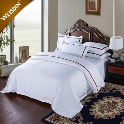 China Nondisposable Custom Embroidered Bedding White Duvet Cover Sets 100% Cotton Hotel King Comforter Cover Set for sale