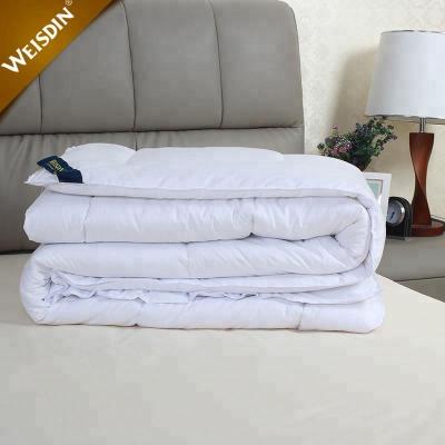 China 500gsm Queen Size Durable Quilting Cotton Fabric Hotel Custom White Quilted Quilt for sale