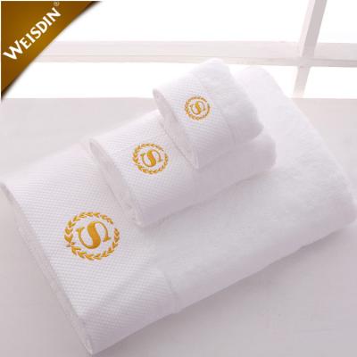 China QUICK DRY Wholesale Cotton Towels 100% White Bathroom Bath Set Luxury Hotel Towels for sale