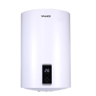 China 15L 30L 50L 80L 100L Enamel Remote Control Round Shell Storage Stainless Steel Tank Electric Water Heater For Shower for sale