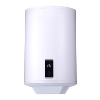 China Hotel 30 50 80 100 Liter Plastic Material Vertical Wall Mounted Storage Body Electric Water Heater For Shower for sale