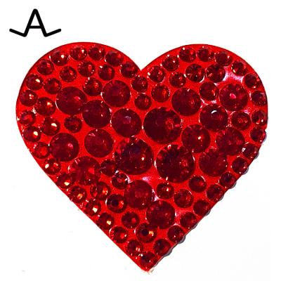 China Washable Heart Shape Rhinestone Crystal Hotfix Transfer For Garment Shoes DIY Bags And Hats for sale