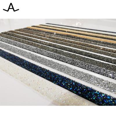 China AILUN Washable Rhinestone Fabric Crystal Hotfix Trimming for Crystal Sliver Shoes Garment Hats for sale