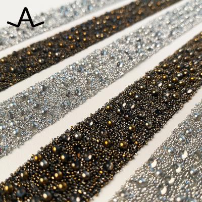 China Stingray 2cm Tape Rectangle Rhinestone Washable Crystal Hotfix Transfer For Garment Shoes Hats And Bags for sale