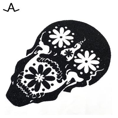 China washable rhinestone skull hotfix transfer crystal design for shoes garment hats for sale