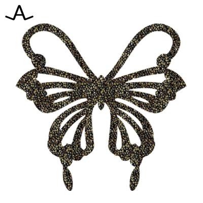 China AILUN Washable Custom Rhinestone Butterfly Pattern For Shoes Garment Hats for sale