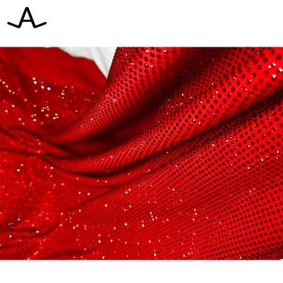 China Washable custom hotfix crystal transfer full rhinestone crystal fabric for shoes garment hats 1X2 meter for sale