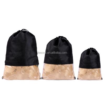 China Custom Logo Portable Wig Bags Recyclable For Travel Organizer Gym Storage Bag Nonwoven Drawstring Dust Cover for sale