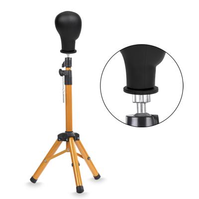 China Wig Making Hair Salon Tools Professional Wig Stand Mannequin Head Tripod Stand For Wig Making for sale