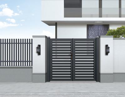 China Easily Assembled Custom Aluminum Fence Walkway Gate From Fabrication Forged Metal for sale