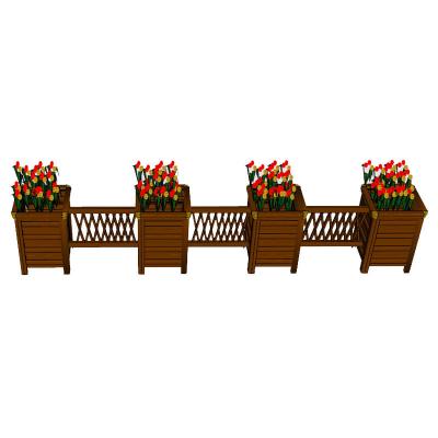 China Aluminum Extruded Outdoor Flower Custom 6063 Profile Garden Fence Planter Box for sale