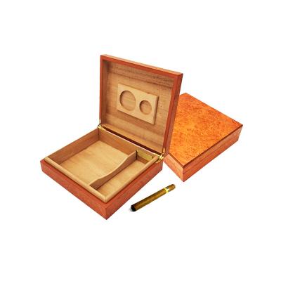 China Wholesale Handmade Natural Spanish Cedar Wood Cigar Box Humidor Case Storage Cigar Travel Humidor for sale