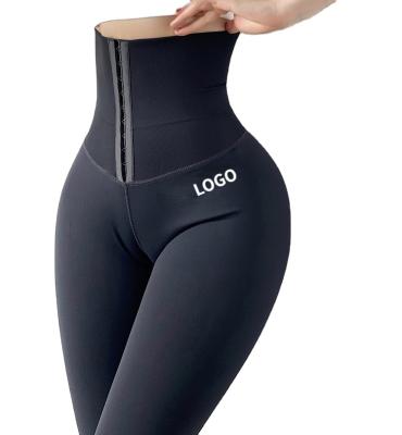 China Breathable Spandex Tights Push Up Gym High Waist Fitness Waist Trainer Running Gaiters For Women Customizable Logo for sale