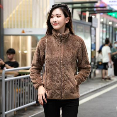 China Most Viable Women Class Front Zip Casual Style Winter Autumn Jacket Custom High Quality Sports Wear Fur Jackets For Ladies for sale