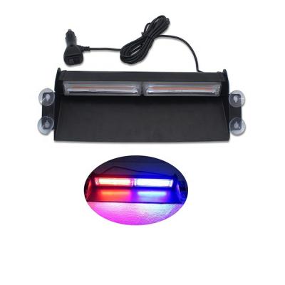 China Alloy+PC 20w Red And Blue LED Dash Aluminum Interior Windshield Roof Light With Suction Cups For Used Emergency Warning for sale