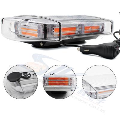 China DC12-24V 60W Truck Car Aluminum Roof PC PC Strobe Warning Flash Light Bar with Magnetic Base for sale