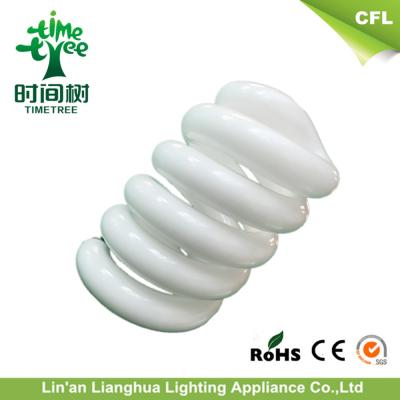 China 700K - 7000K 14mm Dia Glass Spiral Cfl Bulbs Tube With Half Triband for sale