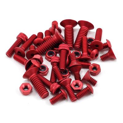 China Custom Aluminum Special Hexagon Electric Machine Screw Knob Head Screw Anode Color M2m4m6m8 Box Construction Hexagonal Electric Screw for sale