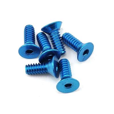 China Flat Pan High Quality DIN 7991 Hex Socket Head Screw Hexagon Machine Screw Aluminum Anode Color for sale