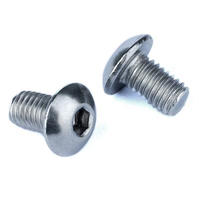 China Pan 1/8 3/16 1/2 Hex SS18-8 Drive Rounded Head Screws Button Hex Head Screw for sale