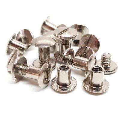 China Pan #2 #4 Post Chicago Nail Bolt Screw Blinding Rivet For Leather Craft Belt for sale