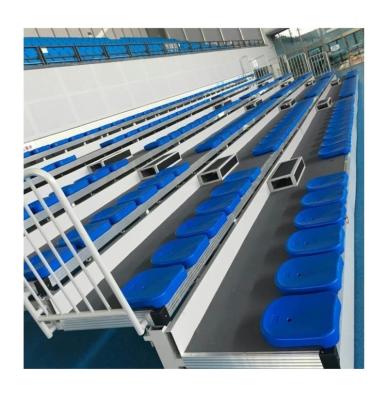 China Frog Telescopic bleachers plastic  without backrest stadium seat indoor activity sports rest chair gym bleacher Customize for sale