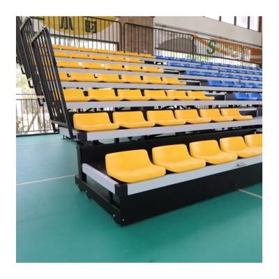 China Movable Telescopic bleachers plastic low backrest stadium seat indoor activity sports rest chair gym bleacher Customize for sale