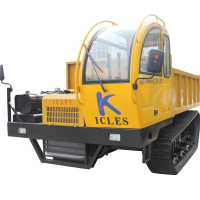 China 5 ton rubber track dump truck 8 ton mini crawler dumper truck load palm for sale 5.3*2.25*2.45 for sale